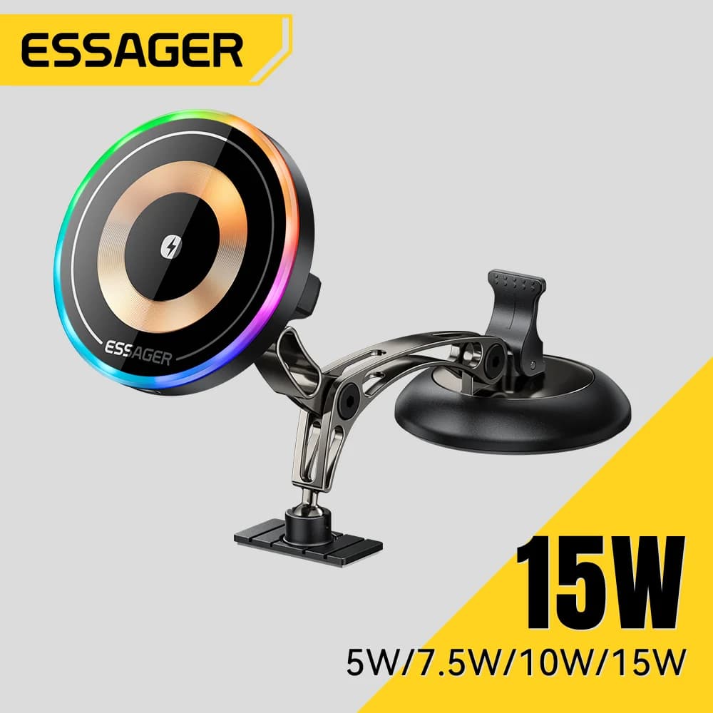 Soporte de coche magnético inalámbrico 15W con rotación