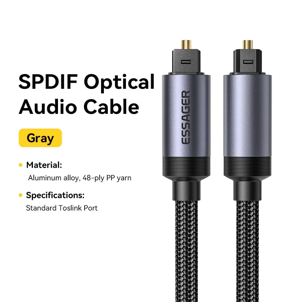 Cable de audio digital óptico Toslink SPDIF