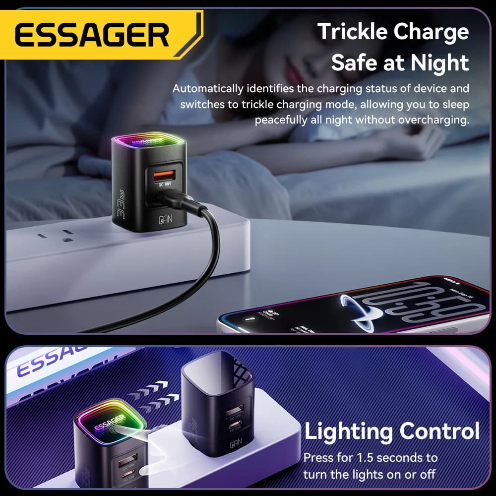 Cargador portátil GaN USB-C PD de 33W