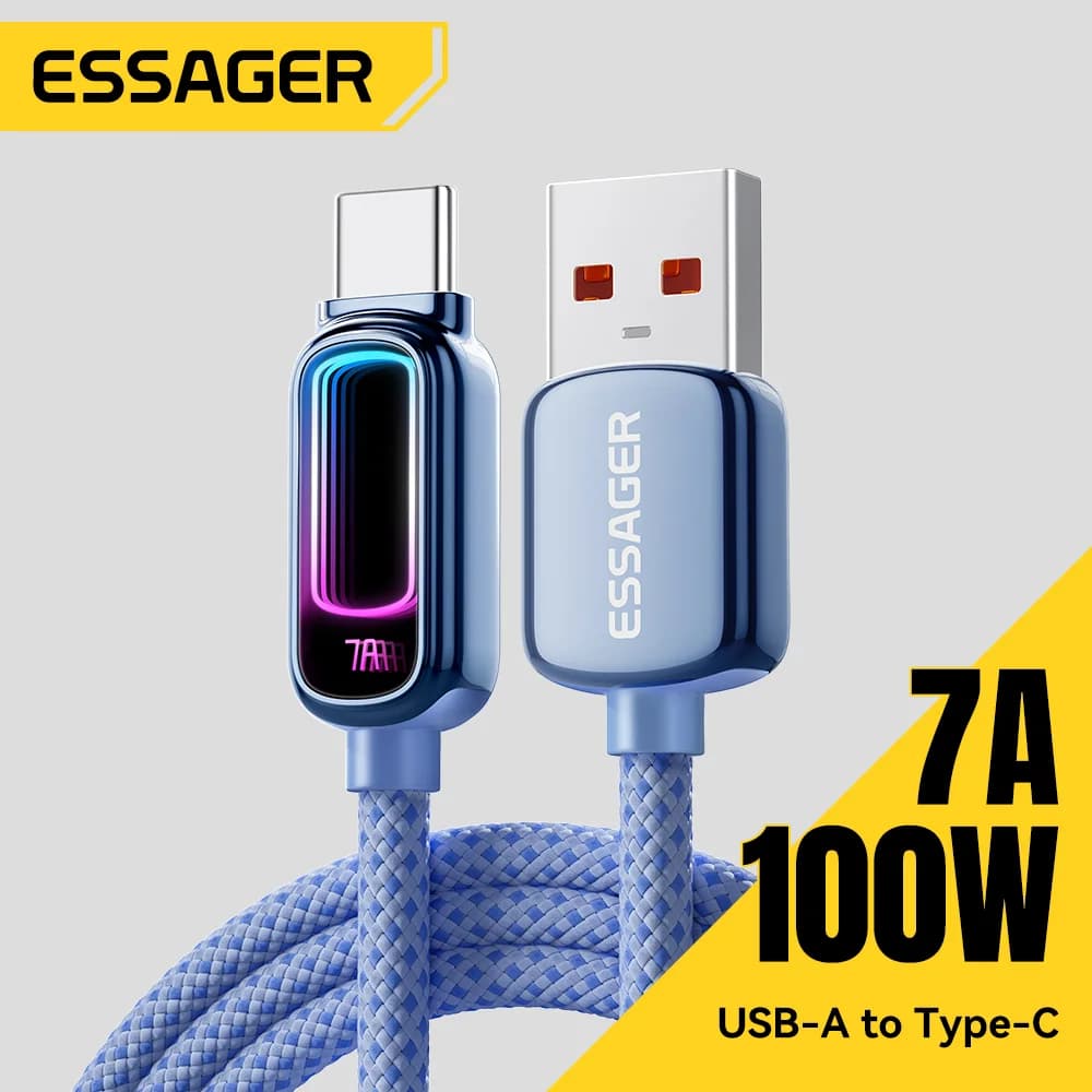 Cable USB-C de carga rápida PD de 7A y 100W