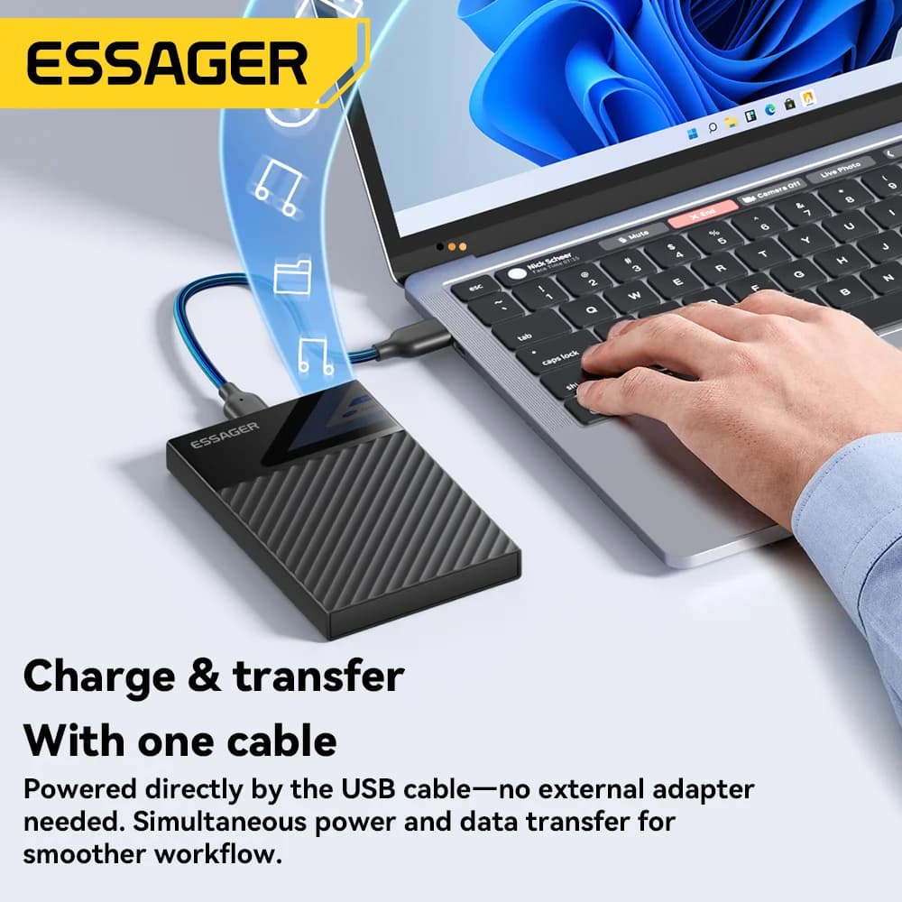 Carcasa USB 3.0 SATA para SSD/HDD de 2,5 pulgadas