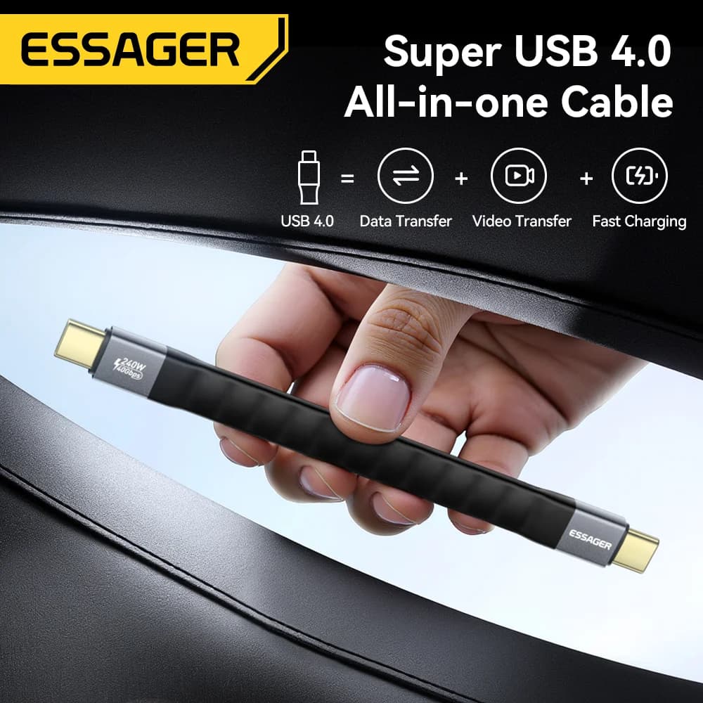 Cable USB 4.0 Tipo-C con datos de 40Gbps y vídeo 8K