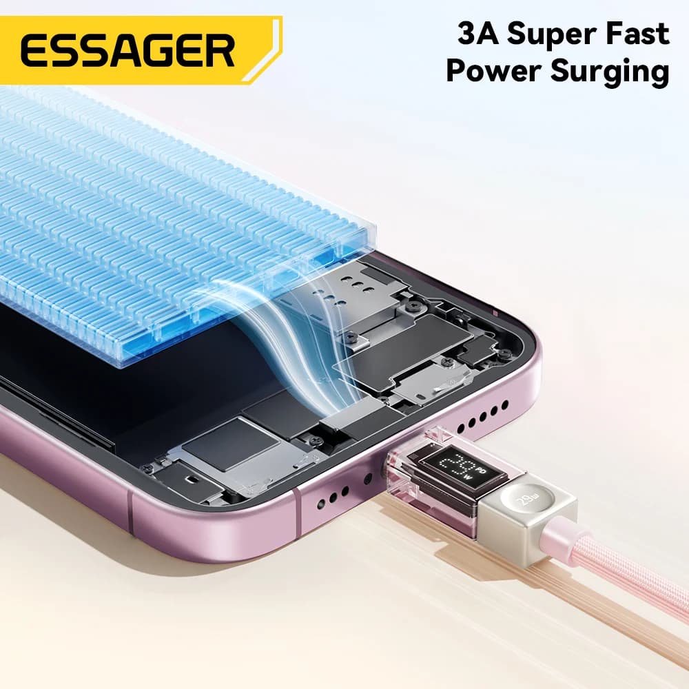 Cable USB-C a Lightning con Pantalla Digital