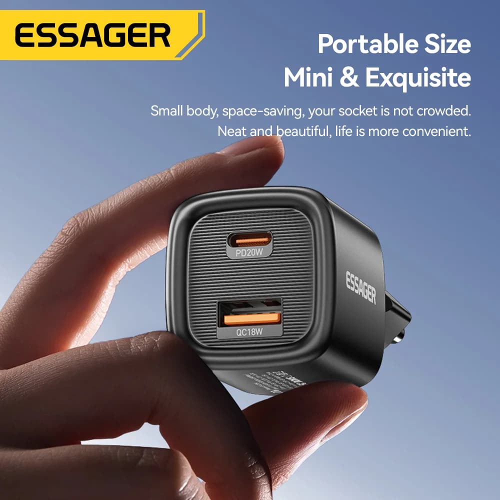 Cargador rápido USB-C PD de 20W