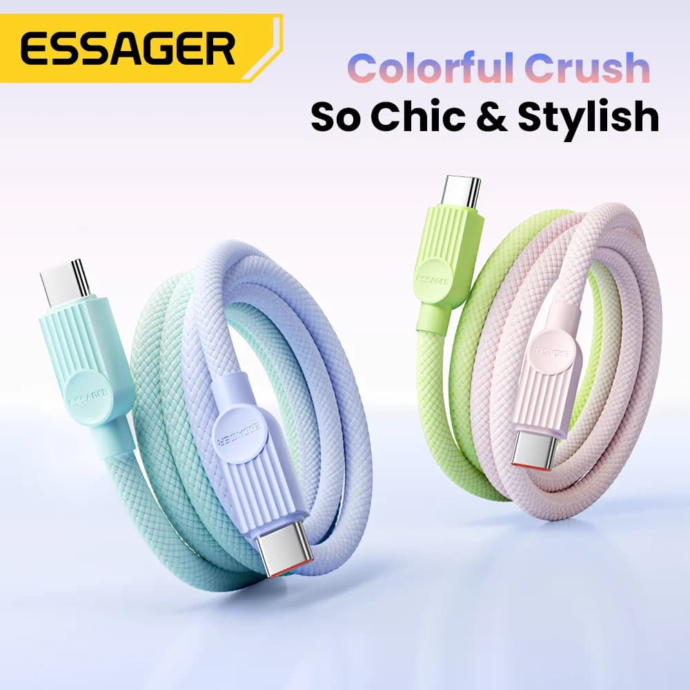 Cable de carga rápida USB-C a USB-C de 60W Colorido
