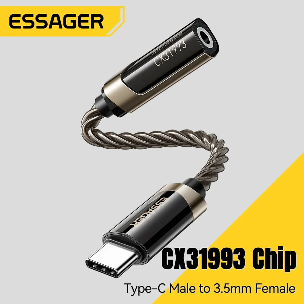 Adaptador de audio HiFi USB-C a 3.5mm para auriculares