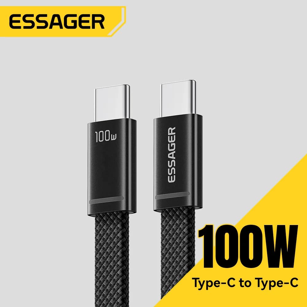 Cable delgado de carga rápida USB-C a USB-C PD de 100W