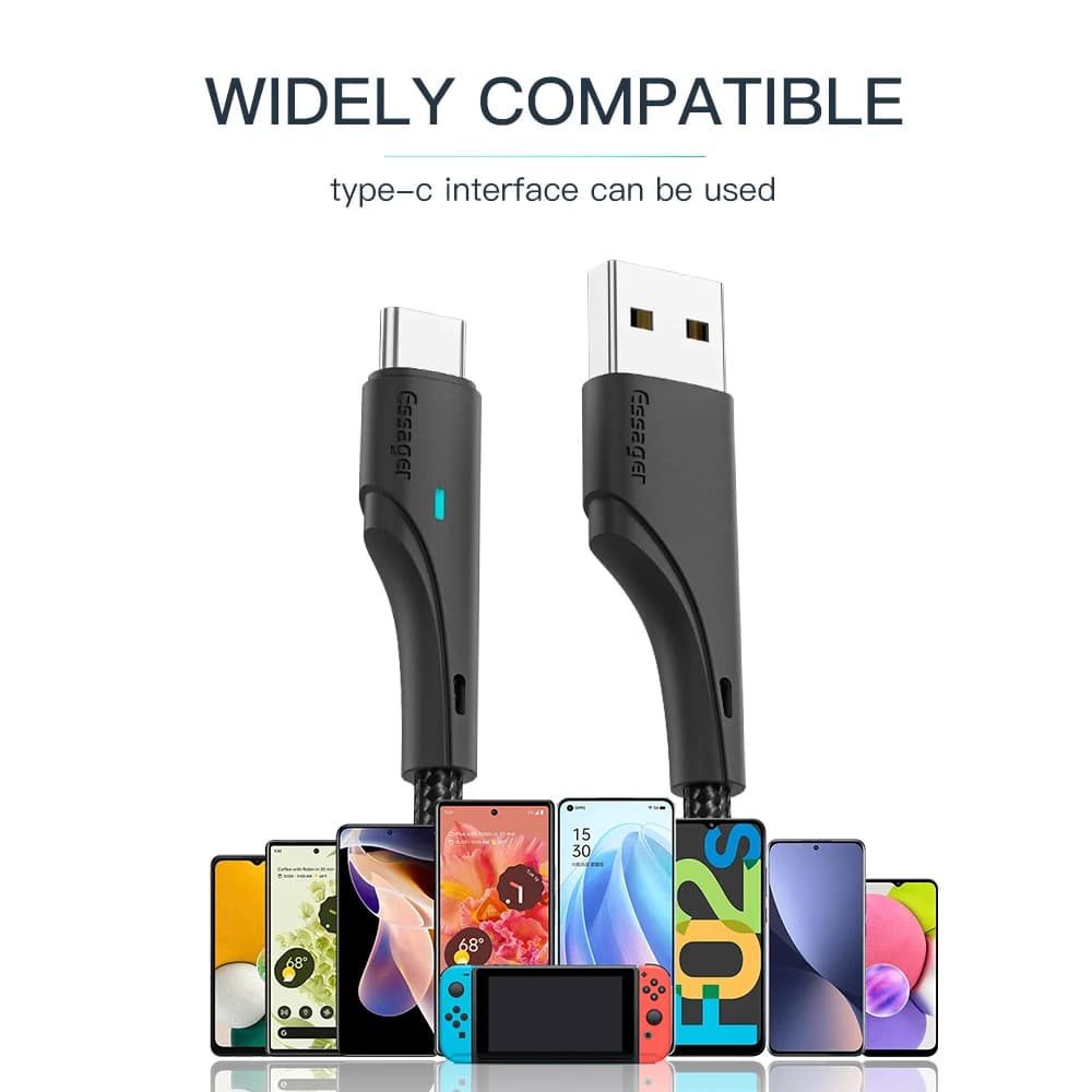 Cable de datos y carga rápida USB-C 3A