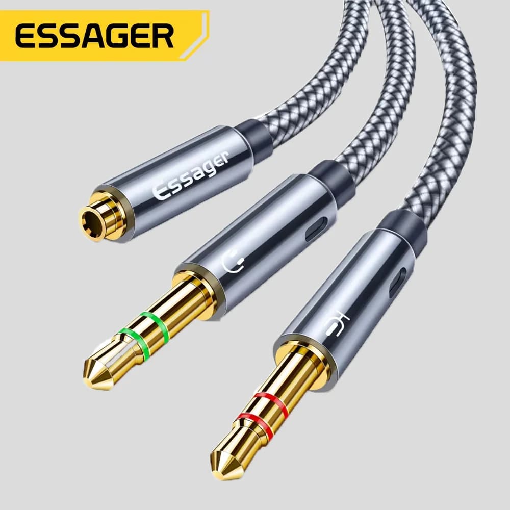 Cable Adaptador en Y Splitter de Audio 3.5mm