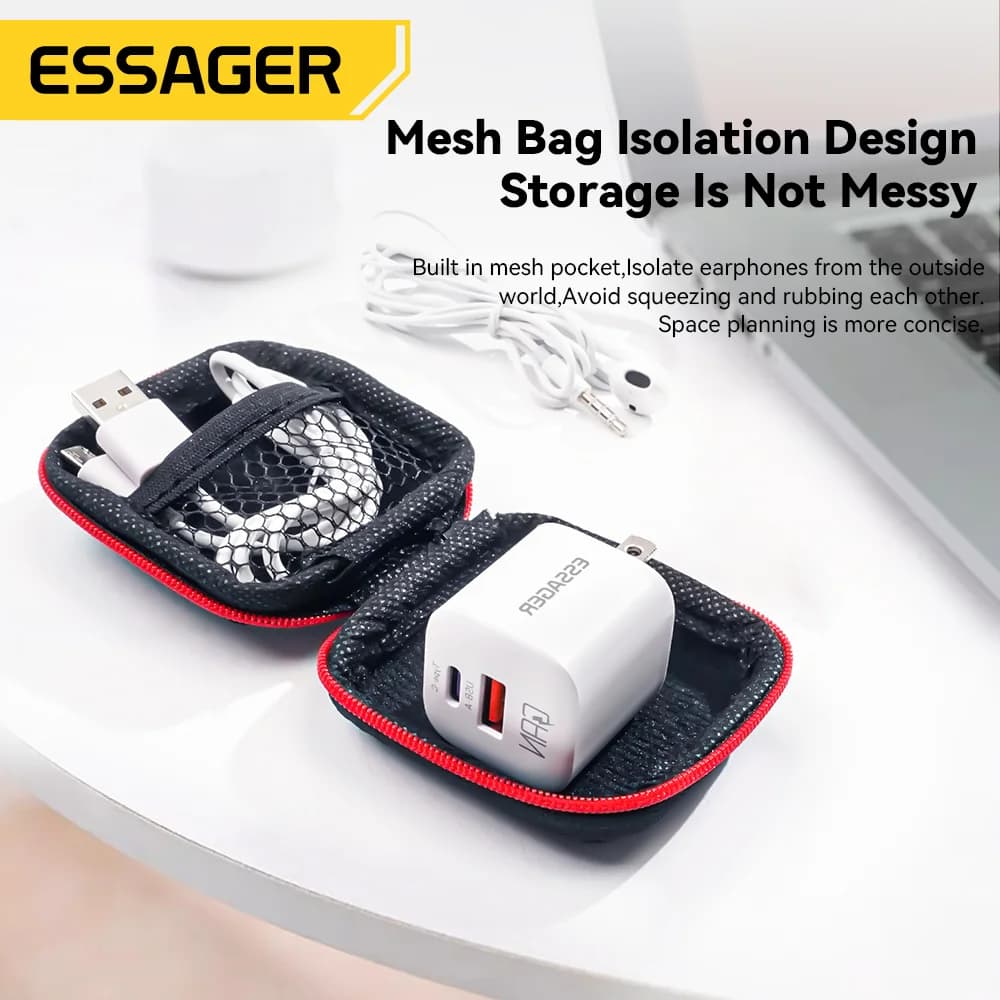 Bolsa de Almacenamiento Mini para Auriculares y Cables