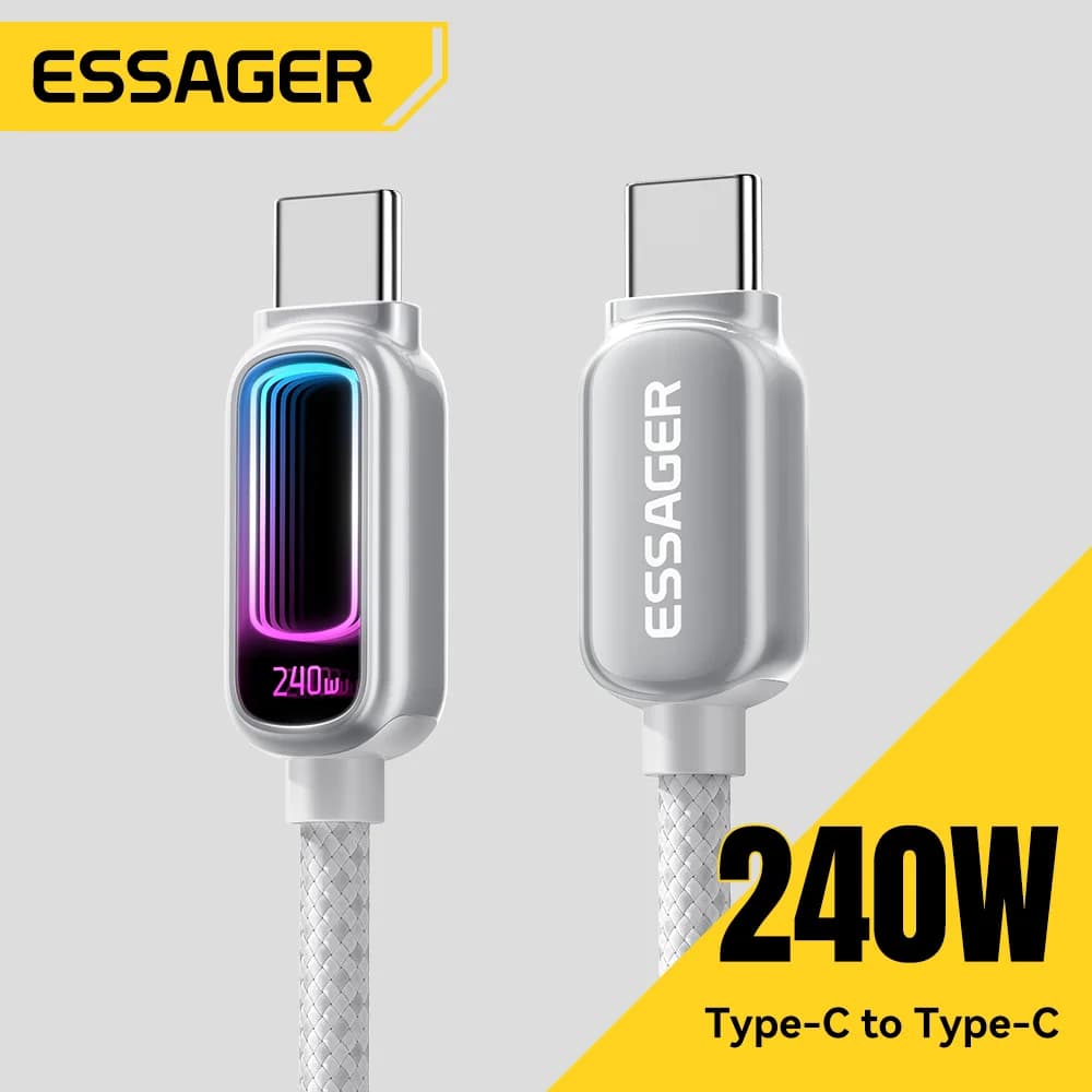 Cable USB-C a USB-C de 240W con soporte PD 3.1 de 100W