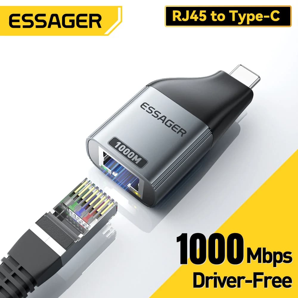 Adaptador USB-C a Ethernet RJ45 Gigabit