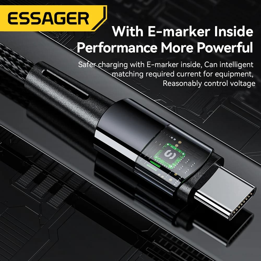 Cable de datos USB-C 240W Carga Súper Rápida 6A
