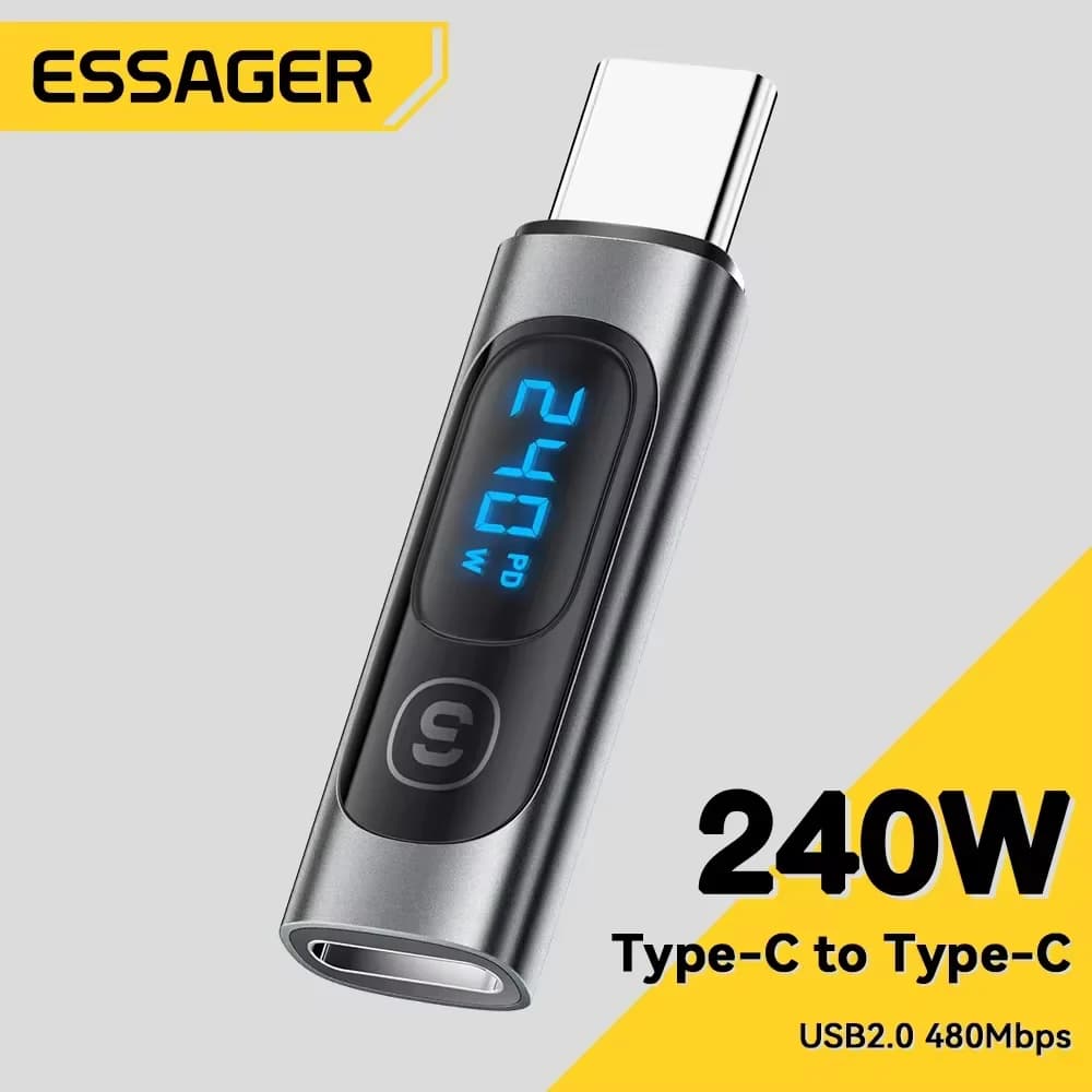 Adaptador OTG USB-C a USB-C con pantalla digital