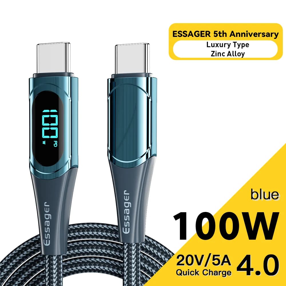 Cable USB-C a USB-C de 100W, 2M