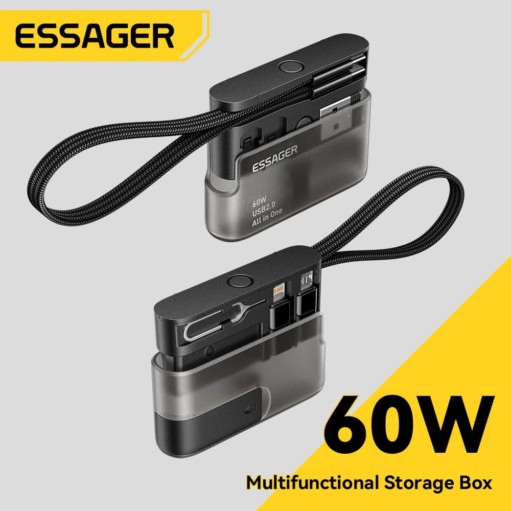 Set de Cable de Datos USB-C 60W con Caja de Viaje