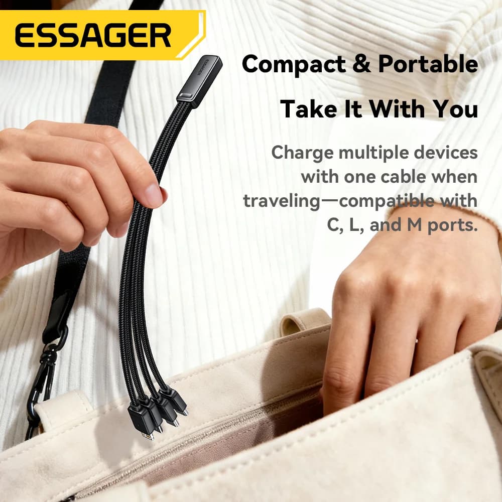 Cable de carga multi-USB portátil 4 en 1