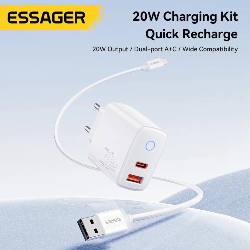 Cargador rápido USB-C PD de 20 W